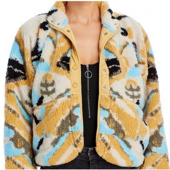 Free People Rocky Ridge Fleece Jacket, Meadow NWT - Picture 4 of 5